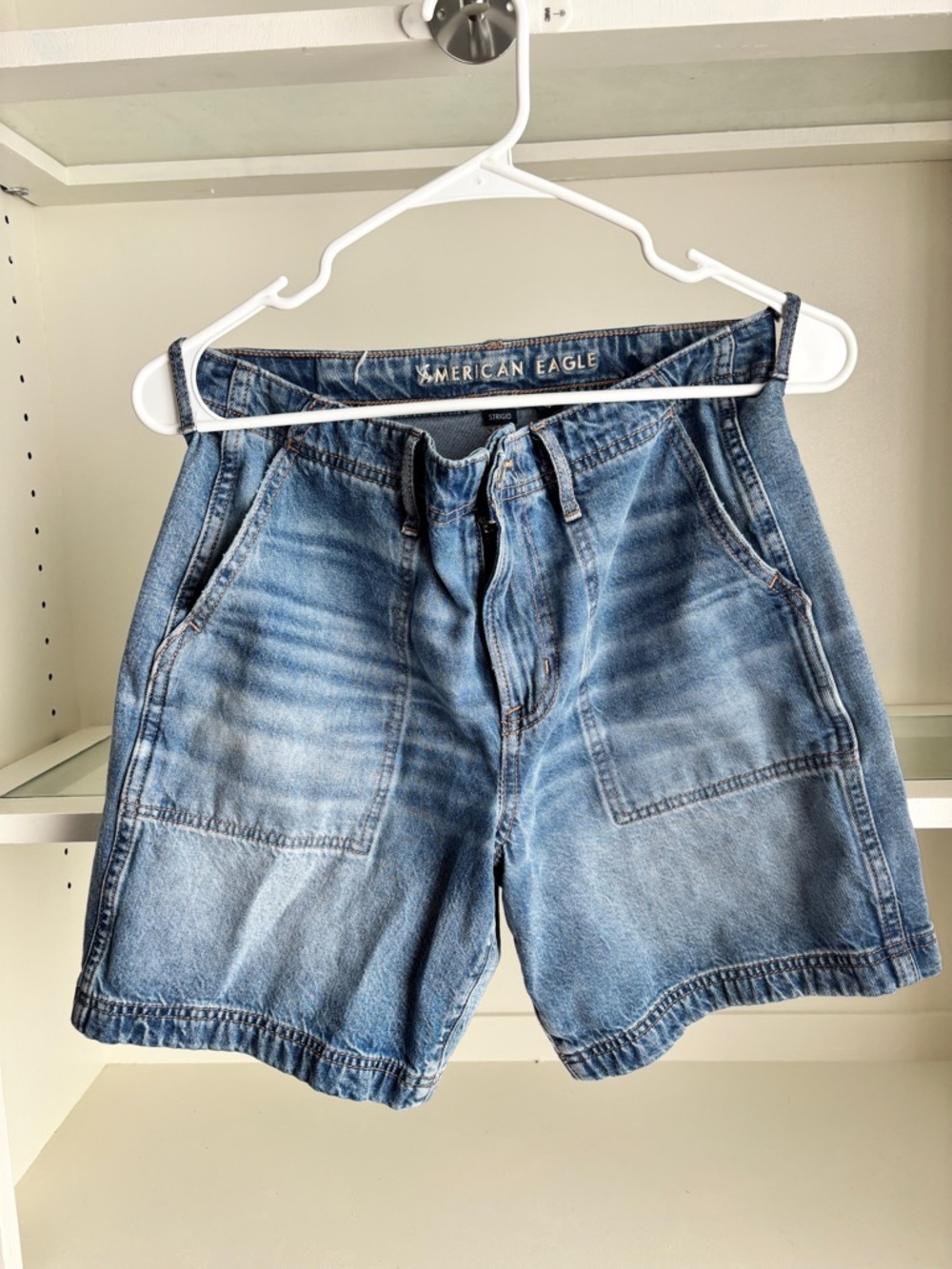 American Eagle Outfitters Blue Washed Denim Shorts